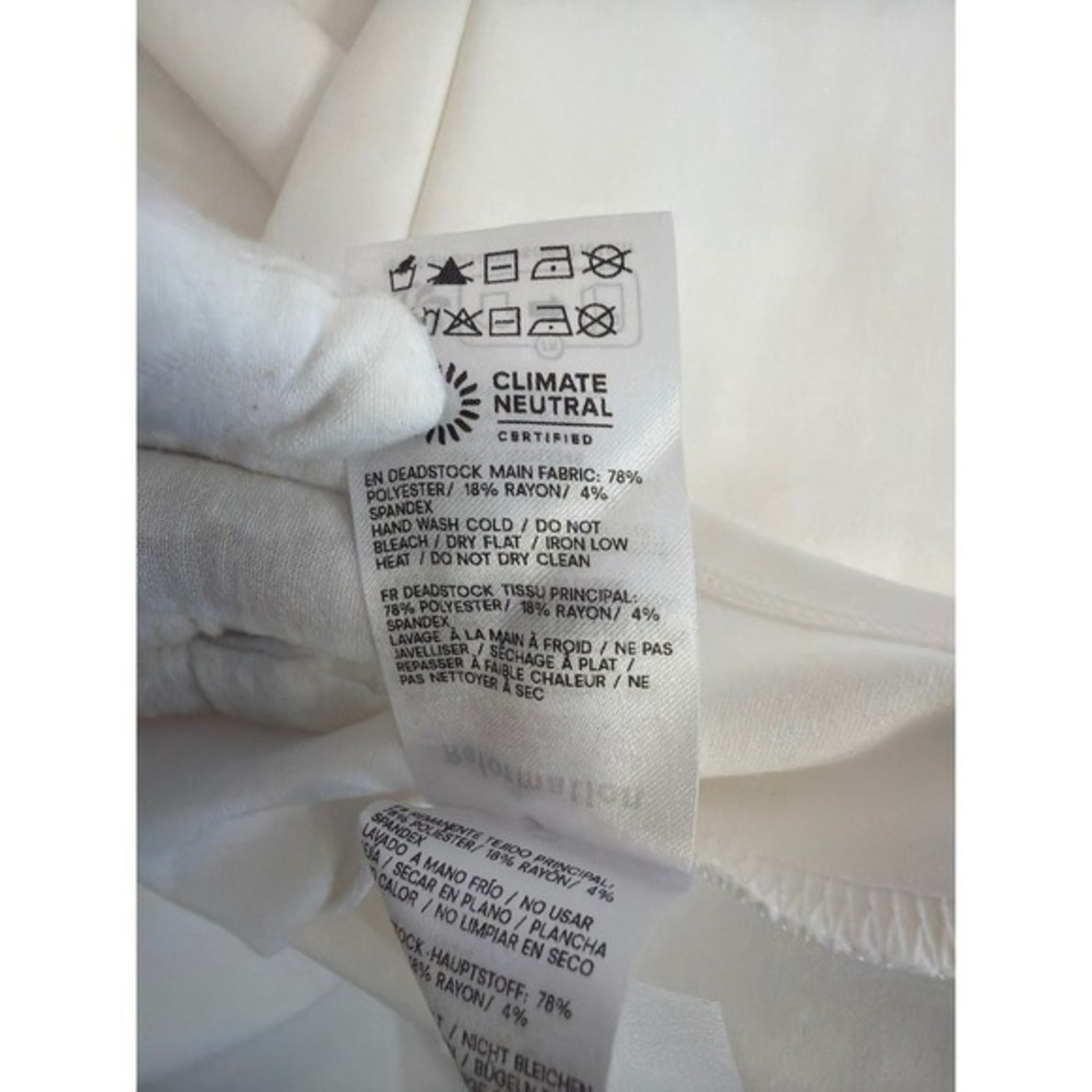 Reformation Mikol Knit Dress Ivory White Scoop Neck Midi Fit Flare NEW - Picture 6 of 7